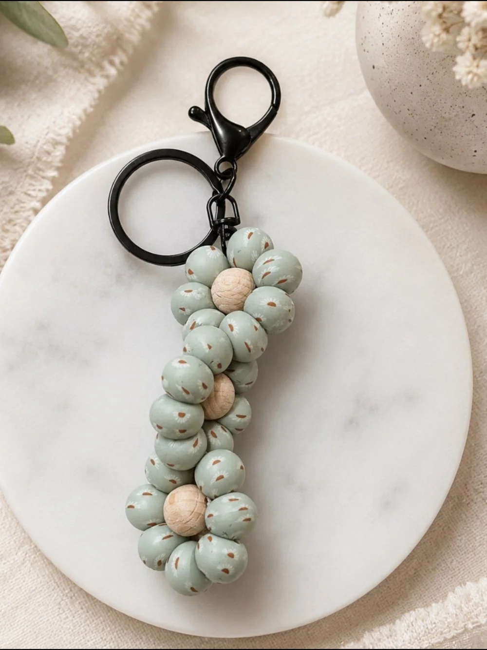 Triple Flower Keychain
